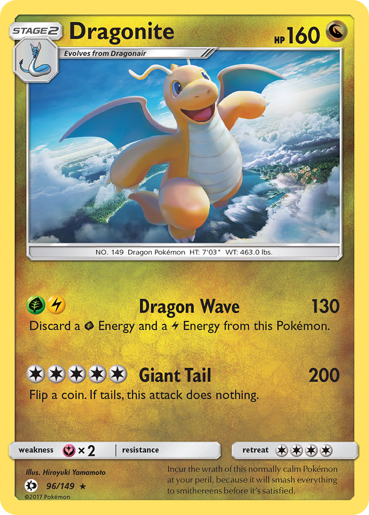 Dragonite 96/149 - Sun Moon Reverse Holofoil - Game Nerdz