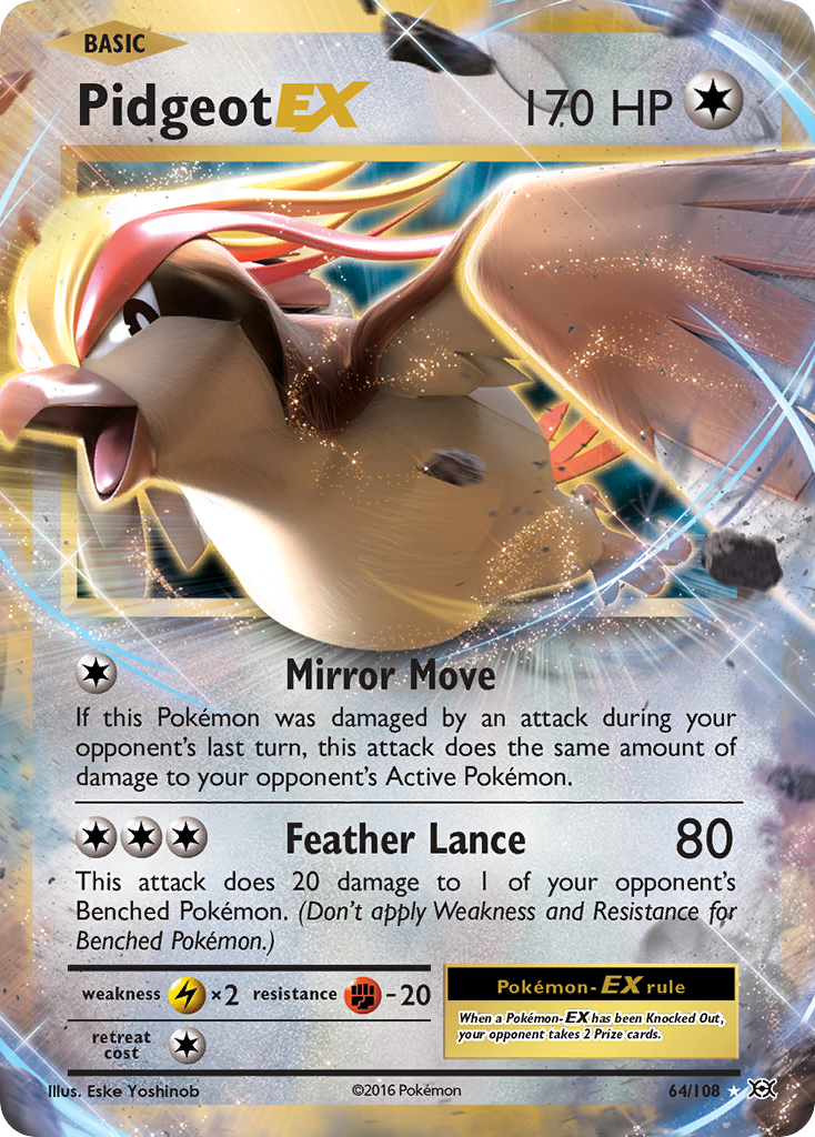 pokemon card pidgeot 124/181 Team Up - Rare - Evolution Lot Colorless Colorless Pidgeot (Genetic Apex #188/226, 3-Diamonds)