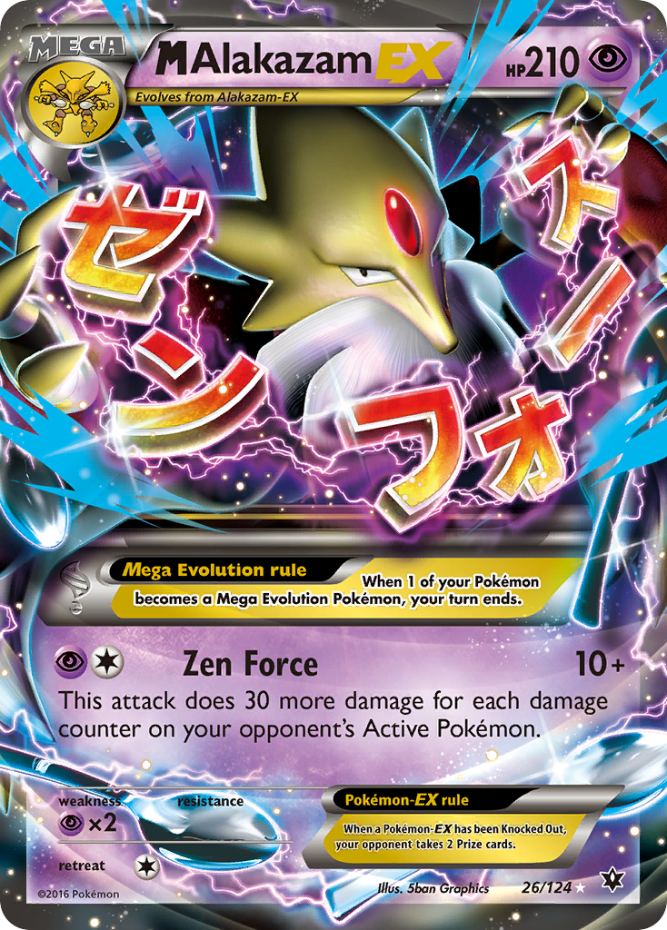 M Alakazam-EX 26/124 - Fates Collide Holofoil - Game Nerdz