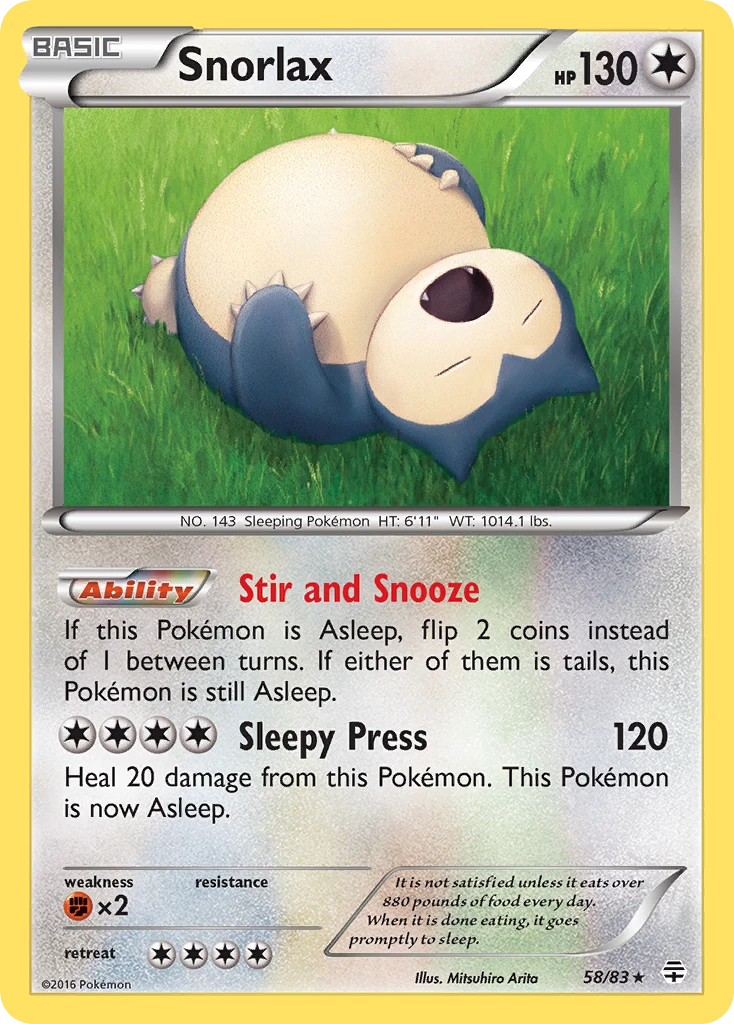Snorlax 58/83 - Generations - Game Nerdz
