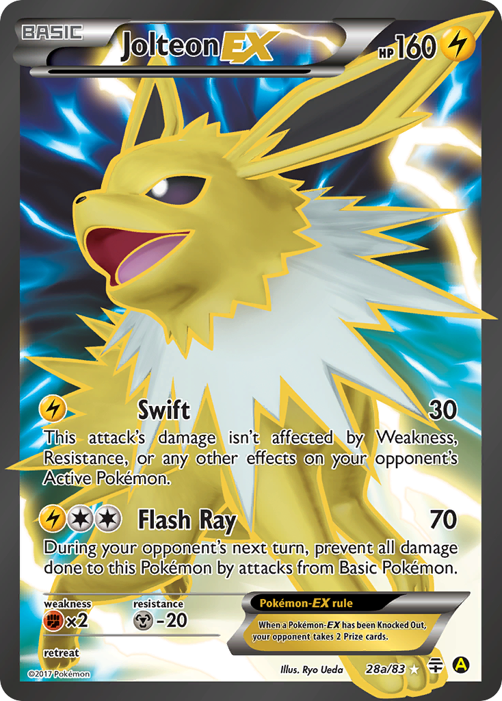 ポケモン Jolteon-EX 28a/83 - Generations Holofoil - Game Nerdz