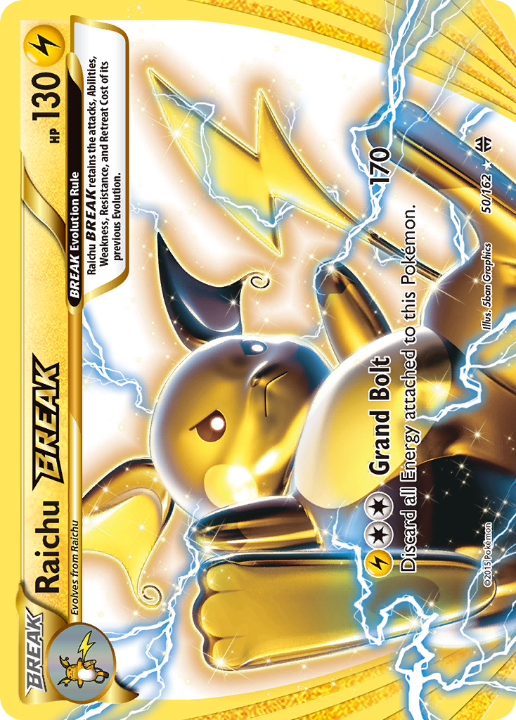 Raichu BREAK 50/162 - BREAKthrough Holofoil - Game Nerdz