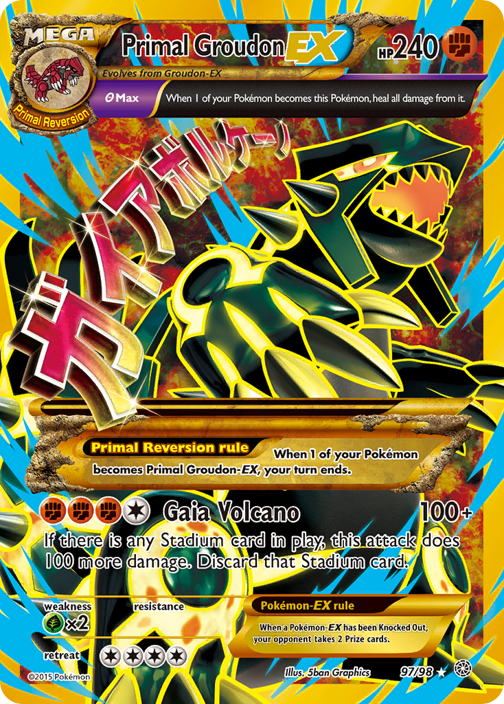 Primal Groudon-EX 97/98 - Ancient Origins Holofoil - Game Nerdz