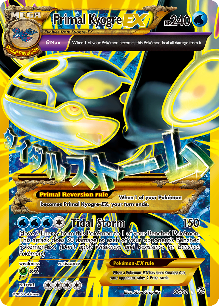 ポケモンカードゲンシカイオーガEX 英語 96/98 Primal Kyogre Primal Kyogre-EX 96/98 - Ancient Origins Holofoil - Game Nerdz