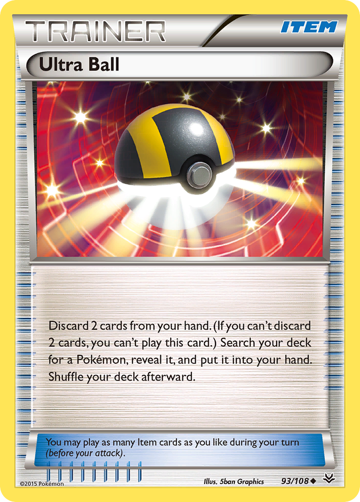 Ultra Ball 93/108 Roaring Skies Reverse Holo Mint Pokemon Card