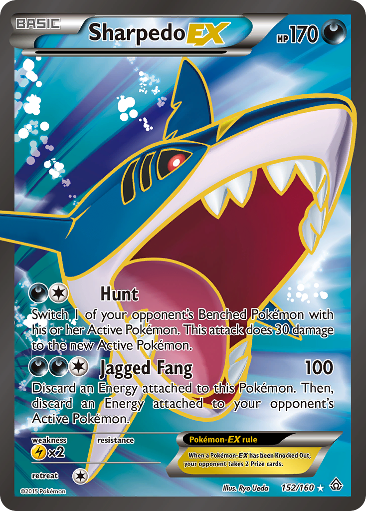 Sharpedo-EX 152/160 - Primal Clash Holofoil - Game Nerdz