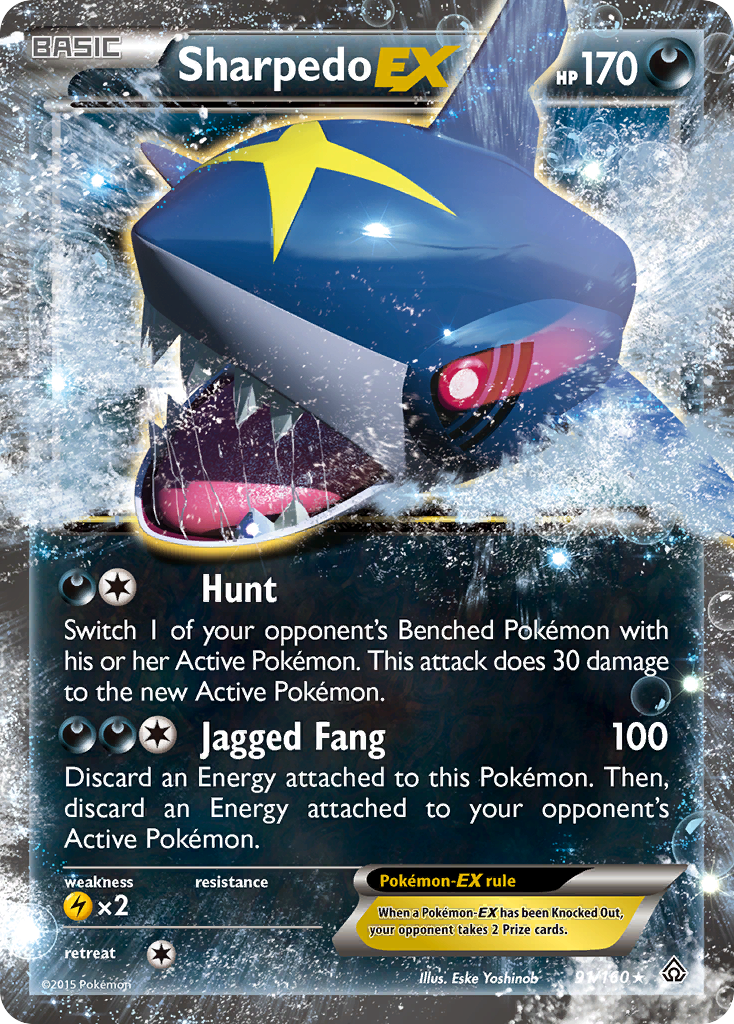 Sharpedo-EX 91/160 - Primal Clash Holofoil - Game Nerdz