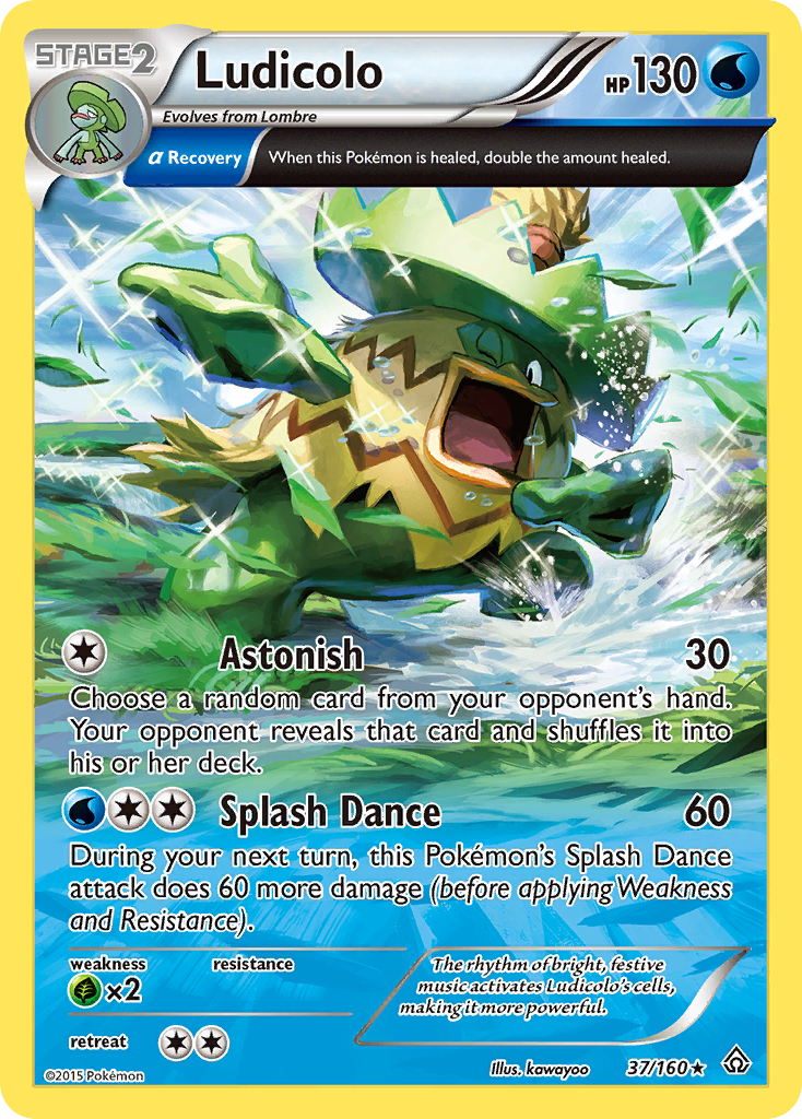 Ludicolo 37/160 - Primal Clash Reverse Holofoil - Game Nerdz