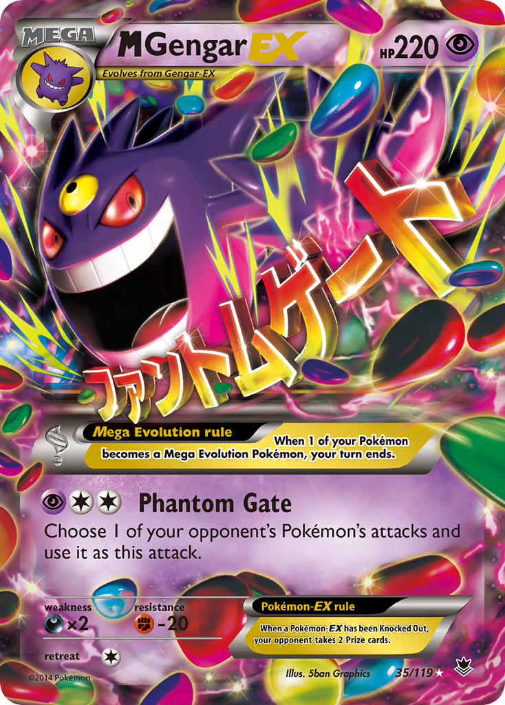 M Gengar-EX 35/119 - Phantom Forces Holofoil - Game Nerdz