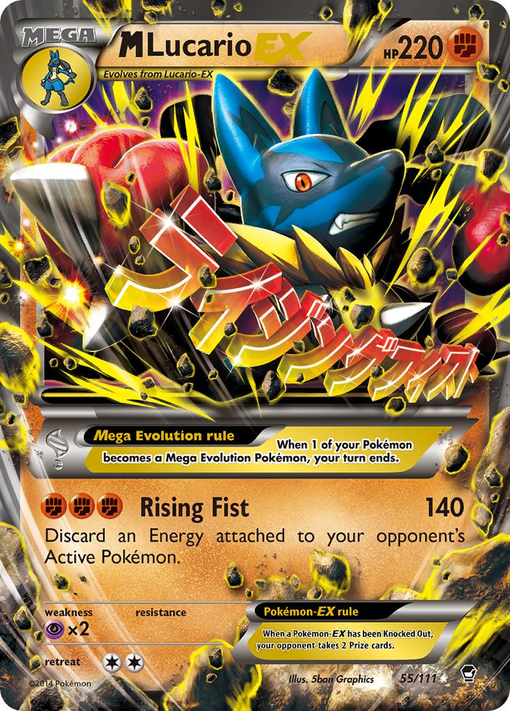 M Lucario-EX 55/111 - Furious Fists Holofoil - Game Nerdz