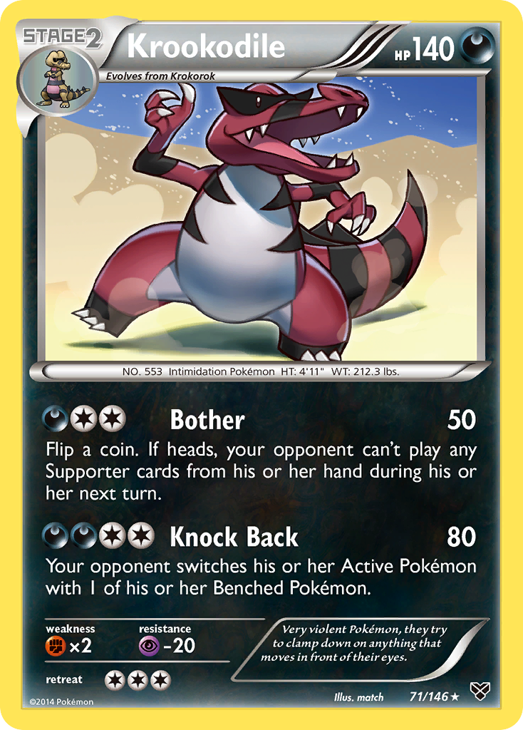 Krookodile 71/146 - XY Reverse Holofoil - Game Nerdz