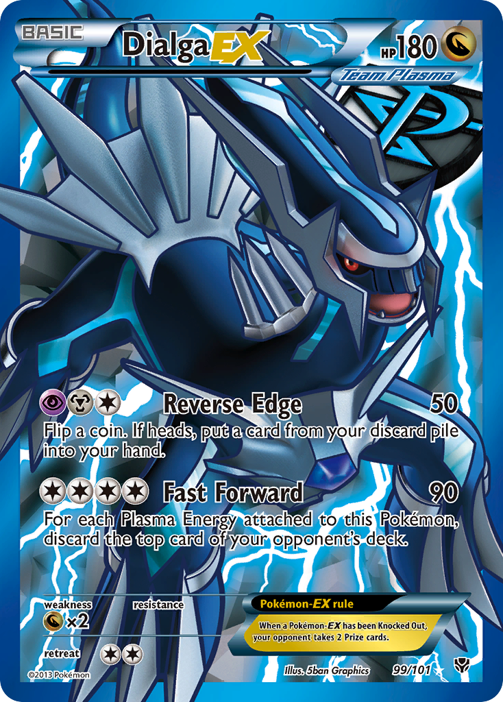 【英語版】DialgaEX (ディアルガEX)99/101Team plasma Dialga-EX 99/101 - Plasma Blast Holofoil - Game Nerdz