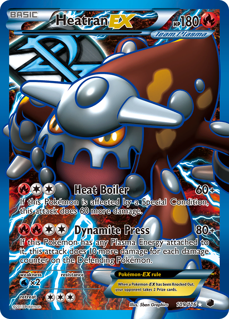 Heatran-EX 109/116 - Plasma Freeze Holofoil - Game Nerdz