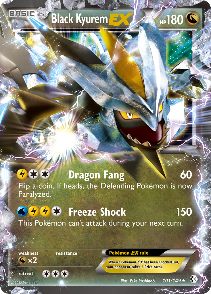 Black Kyurem-EX 101/149 - Boundaries Crossed Holofoil - Game Nerdz
