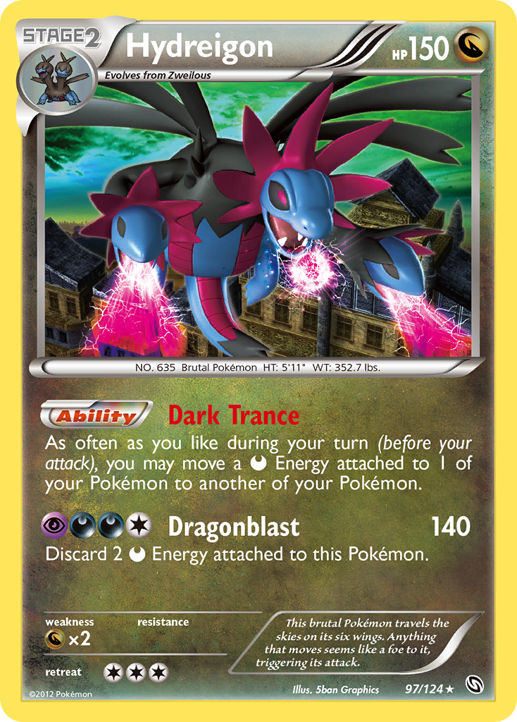 Hydreigon 97/124 - Dragons Exalted Holofoil - Game Nerdz