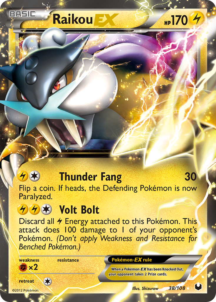 Raikou-EX 38/108 - Dark Explorers Holofoil - Game Nerdz