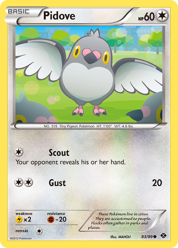 pidove pokemon card value - 143/192 - Common Reverse Holo Tcg Colorless Flap (20) Weakness Lightning 2 Resistance Fighting Pidove #133 Prices | Pokemon