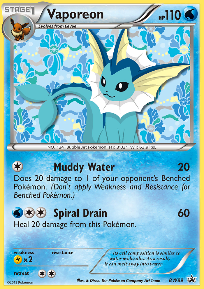 vaporeon holographic pokemon card value PSA (EX 5) Vaporeon-Holo #12 main image 0