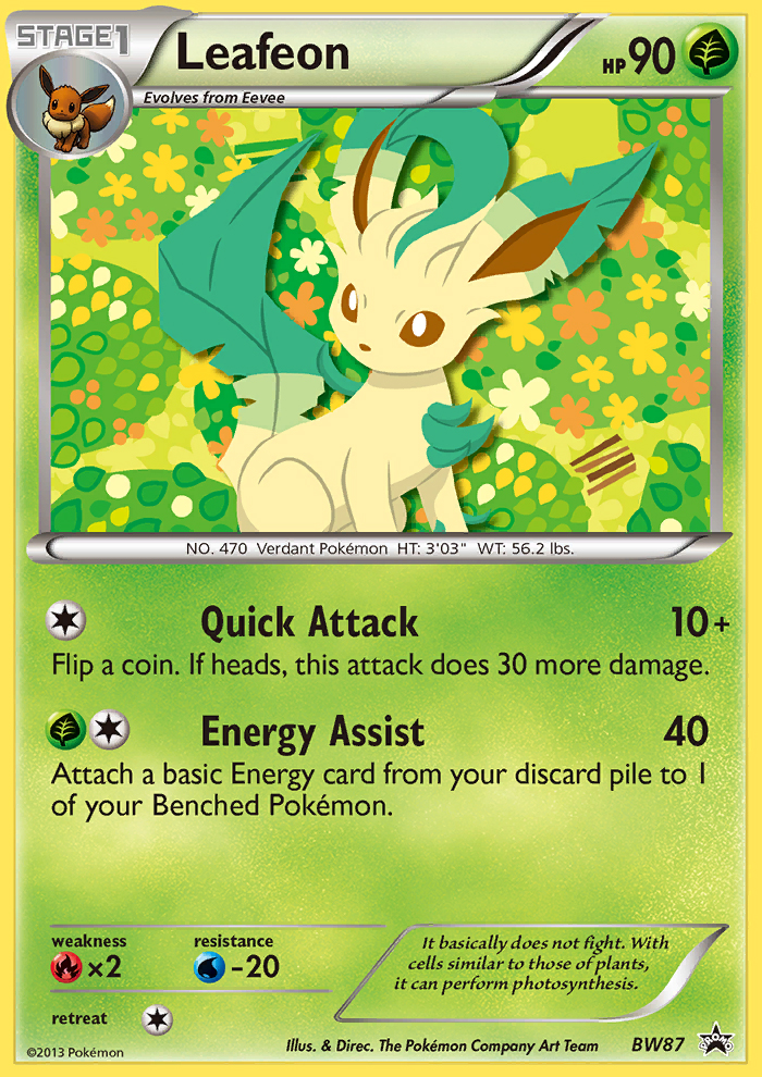 Leafeon BW87/101 - BW Black Star Promos Holofoil - Game Nerdz