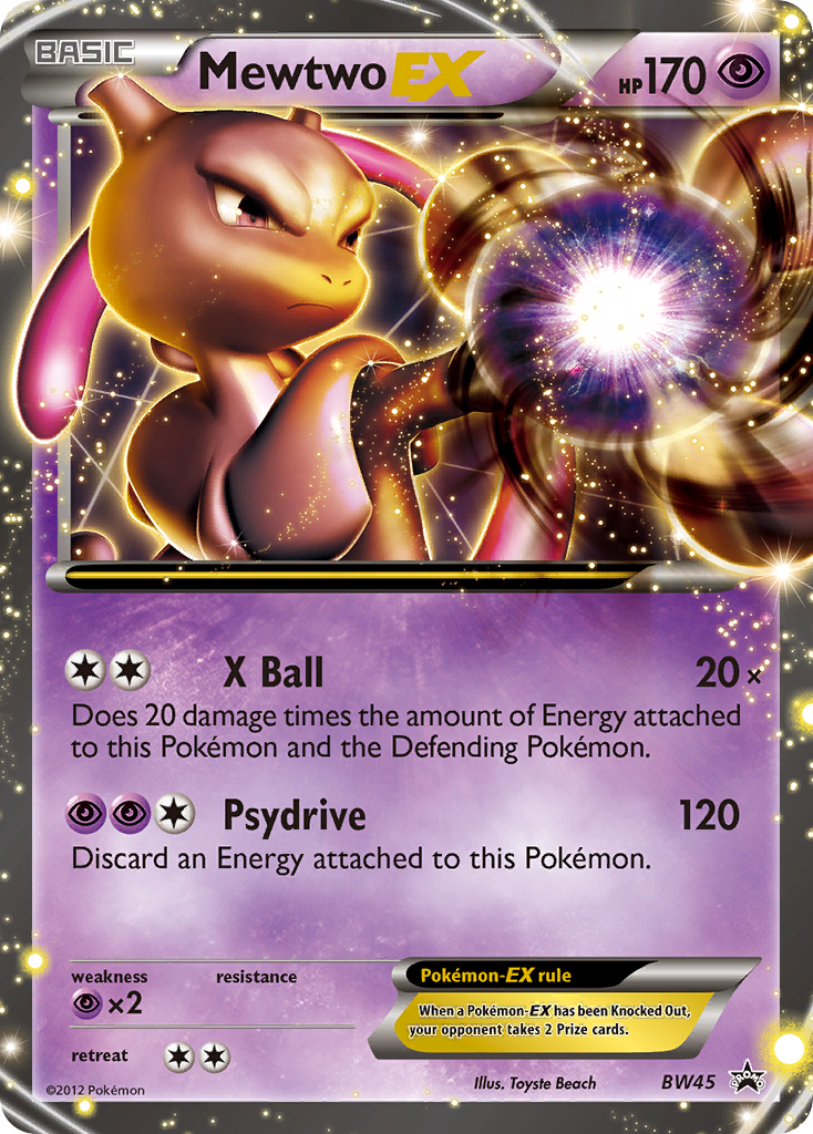 mewtwo pokemon card black star - XY - XY Promos - EX Mewtwo 151 Black Star Promo