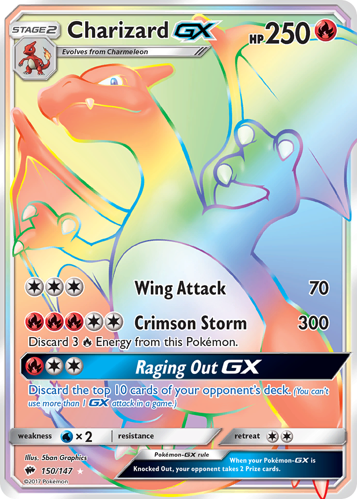 Charizard-GX 150/147 - Burning Shadows Holofoil - Game Nerdz
