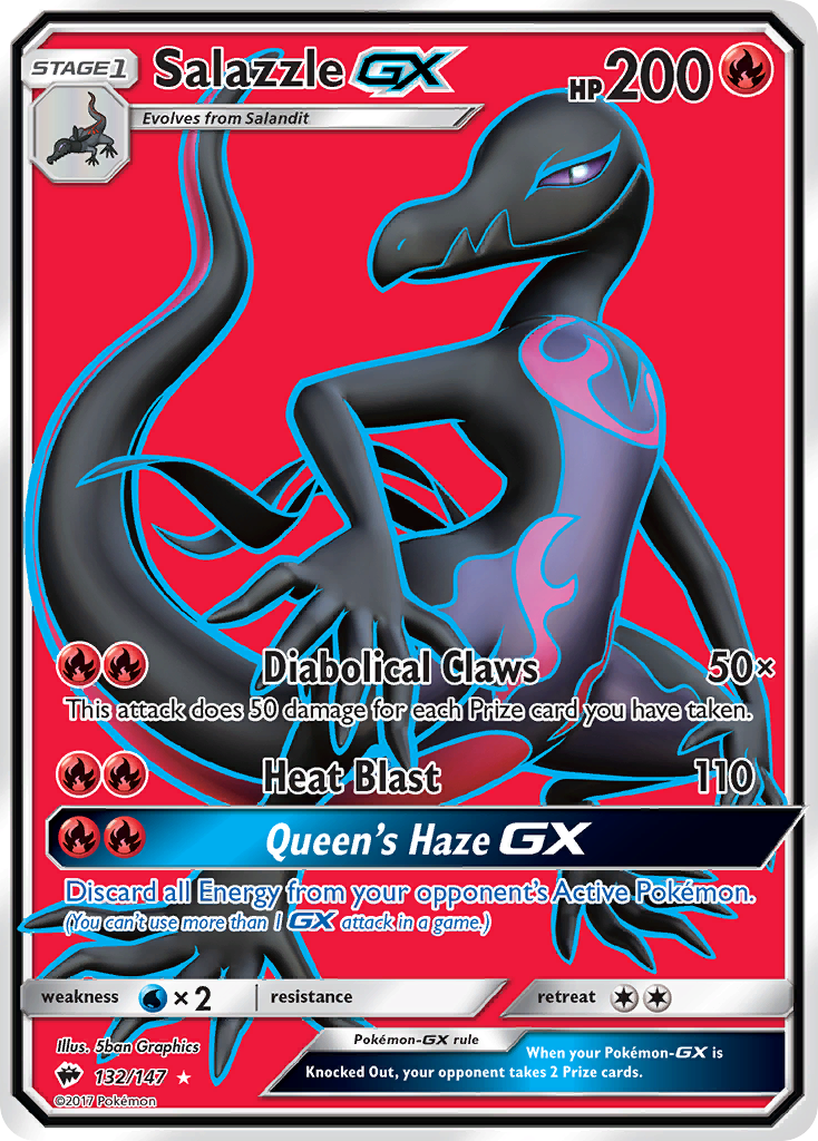 Salazzle-GX 132/147 - Burning Shadows Holofoil - Game Nerdz