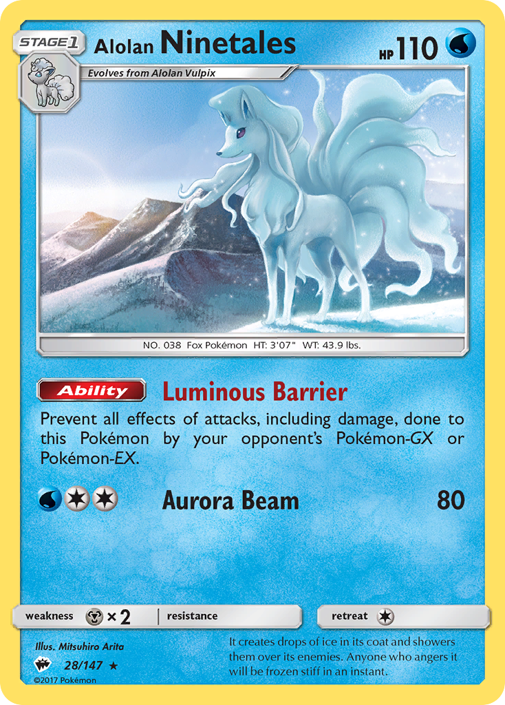 Alolan Ninetales 28/147 - Burning Shadows - Game Nerdz
