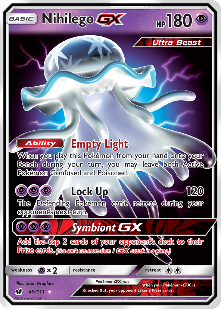 Nihilego-GX 49/111 - Crimson Invasion Holofoil - Game Nerdz