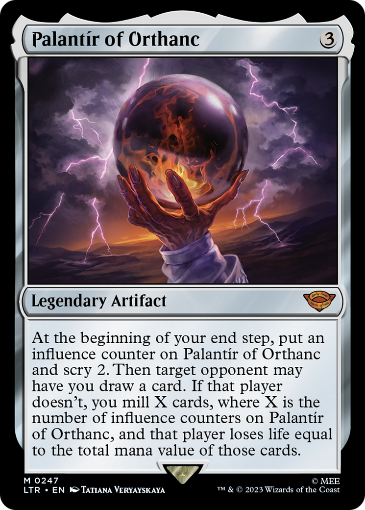 Palantr of Orthanc (LTR-247) - The Lord of the Rings: Tales of  Middle-earth Foil - Game Nerdz