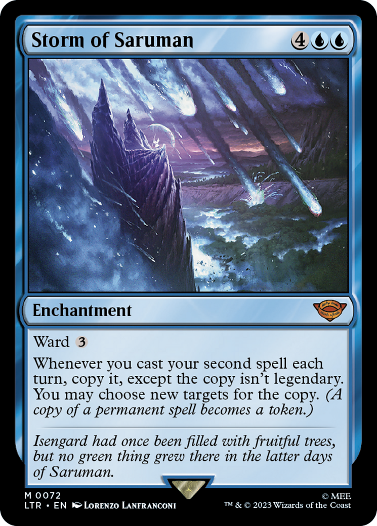 MtG Lord of the Rings Tales of Middle-Earth Mythic Rare FOIL Storm of Saruman #72