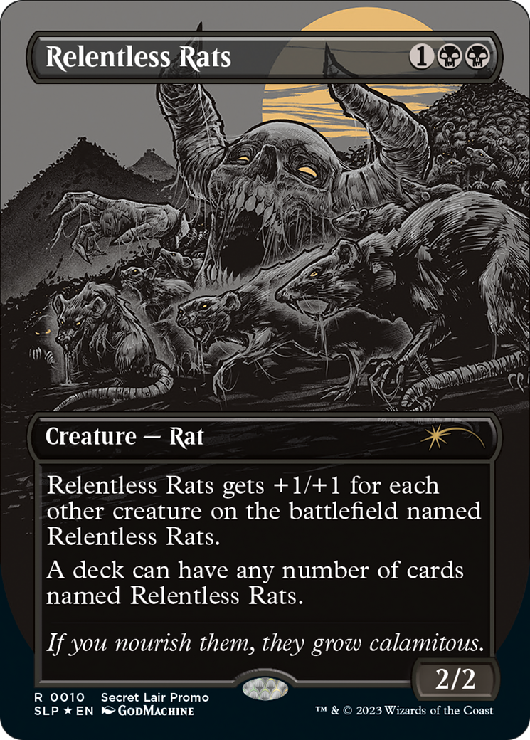 MTG 【Foil】執拗なネズミ/Relentless Rats(757)１枚 Relentless Rats · Secret Lair Drop (SLD) #757 · Scryfall Magic