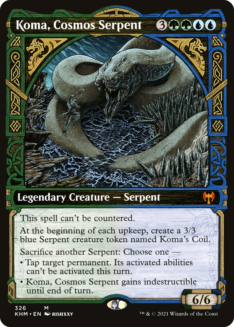 serpent cards mtg Koma, Cosmos Ramp and Giant Creatures Magic Custom Command CommanderComplete Serpent of the Endless Sea cant attack unless defending player controls an Island. Tarkir: Dragonstorm Foil: Iceridge Serpent