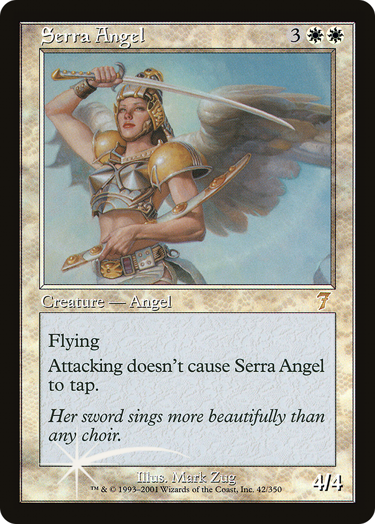 Serra Angel (7ED-42☆) - Seventh Edition Foil - Game Nerdz