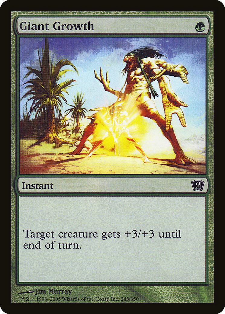 Giant Growth (9ED-243☆) - Ninth Edition Foil - Game Nerdz
