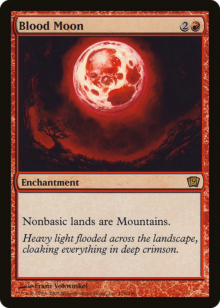 血染めの月/Blood Moon  9ED英語foil Blood Moon (9ED-176☆) - Ninth Edition Foil - Game Nerdz