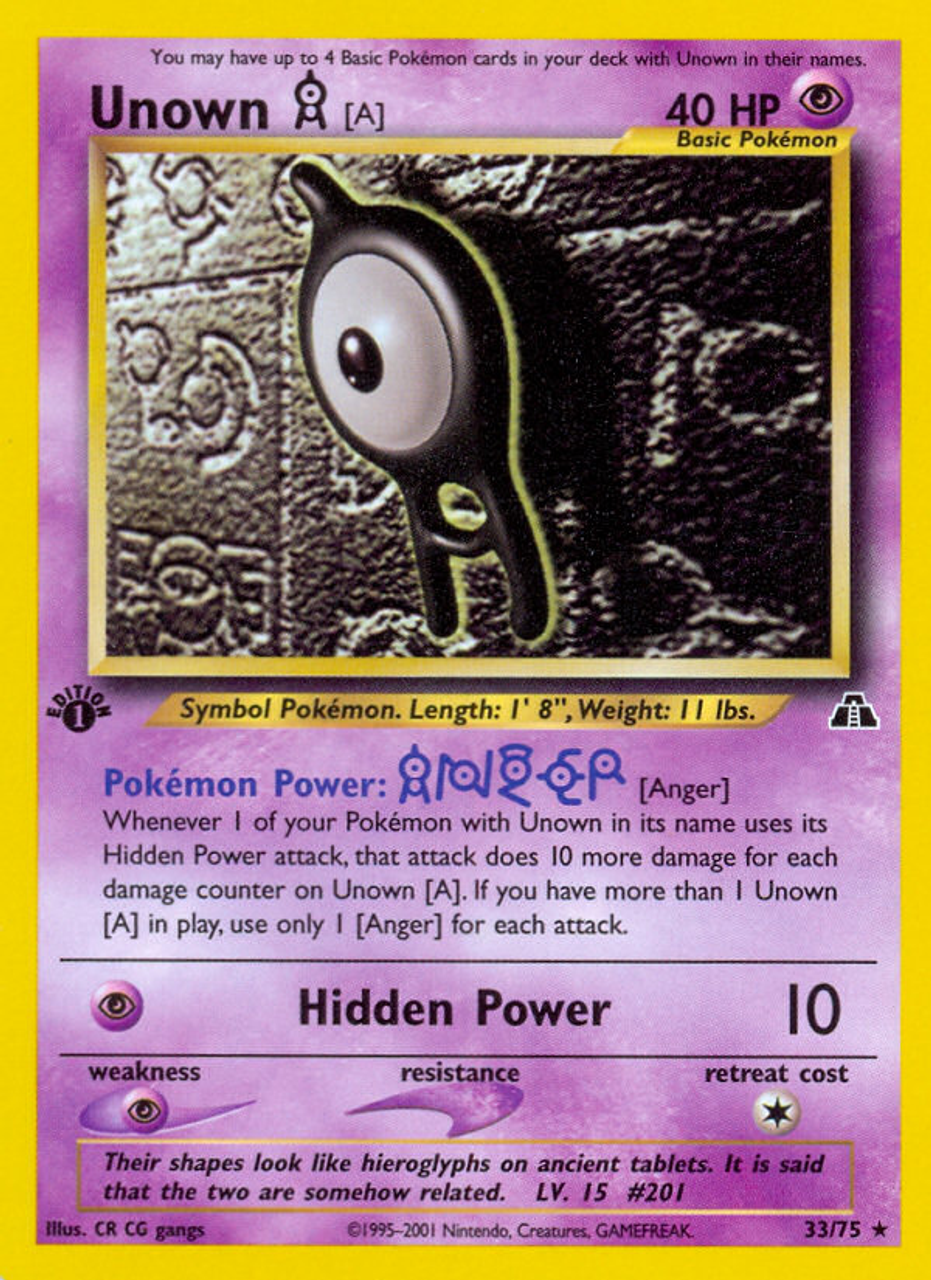 Unown A - Neo Discovery Unlimited - Pokemon