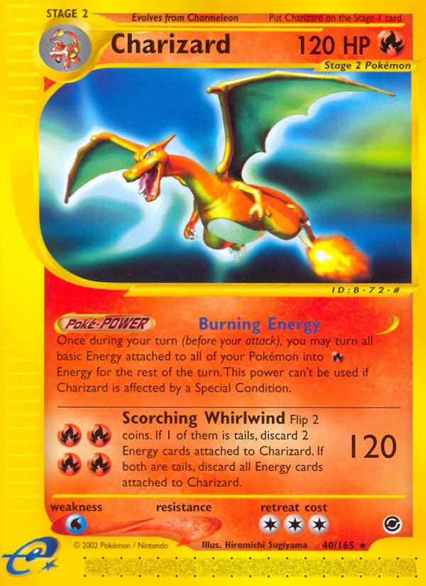 stage 2 charizard pokemon card price - (4) - Base Set you may turn all Energy attached to Charizard in R Energy for this rest of the turn Charizard 40/165 - Expedition Base
