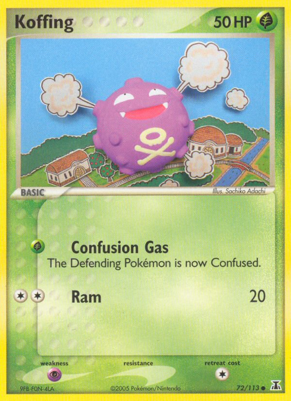 Koffing 72/113 - Delta Species Reverse Holofoil - Game Nerdz