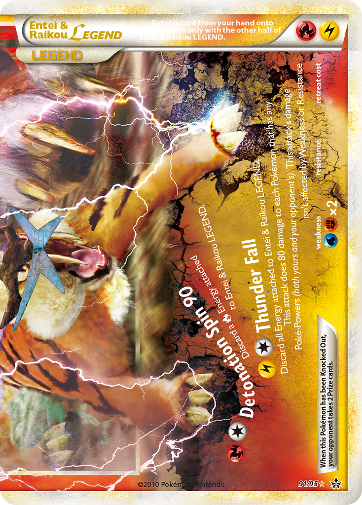 Entei & Raikou LEGEND 91/95 - HSUnleashed Holofoil - Game Nerdz