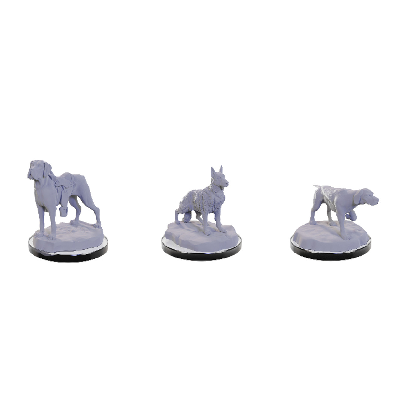 Wizkids Deep Cuts Unpainted Miniatures: Dog Companions (Wave 22) (PREORDER)  - Game Nerdz