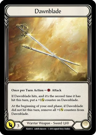 【FaB】Dorinthea + Dawnblade『Cold Foilセット』 Dawnblade (TEA003) Hero Deck: Dorinthea 1st Edition - Game Nerdz