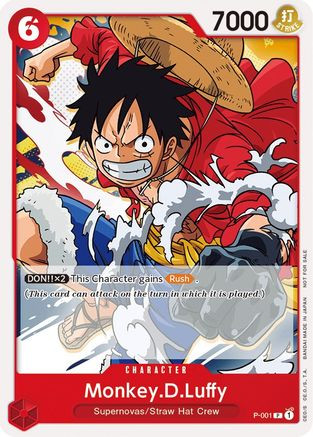 Monkey.D.Luffy (Super Pre-Release) [Participant] (P-001) One Piece