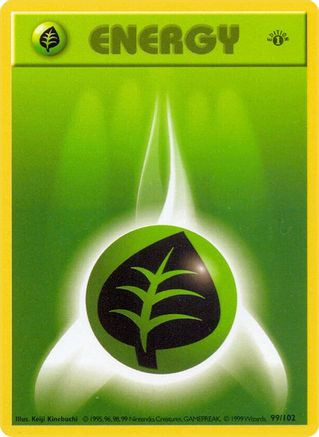 PSA9 草エネルギー シャドウレス Shadowless Grass Energy 99 - Base Set Shadowless 1st Edition - Game Nerdz