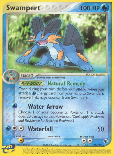 swampert pokemon card full art 064/264 - Fusion Strike - Rare - Evolution 3 Lot Description coming soon... Swampert (35/168) - SM Celestial