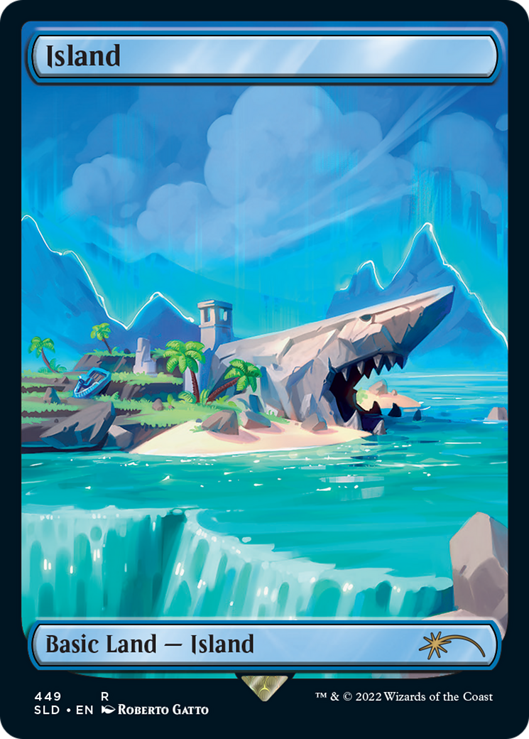 Island (SLD-449) - Secret Lair Drop: (Full Art) Foil - Game Nerdz