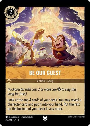 【残り1点】foil BE OUR GUEST 25/204 JA-1 Be Our Guest (25/204) - The First Chapter - Game Nerdz