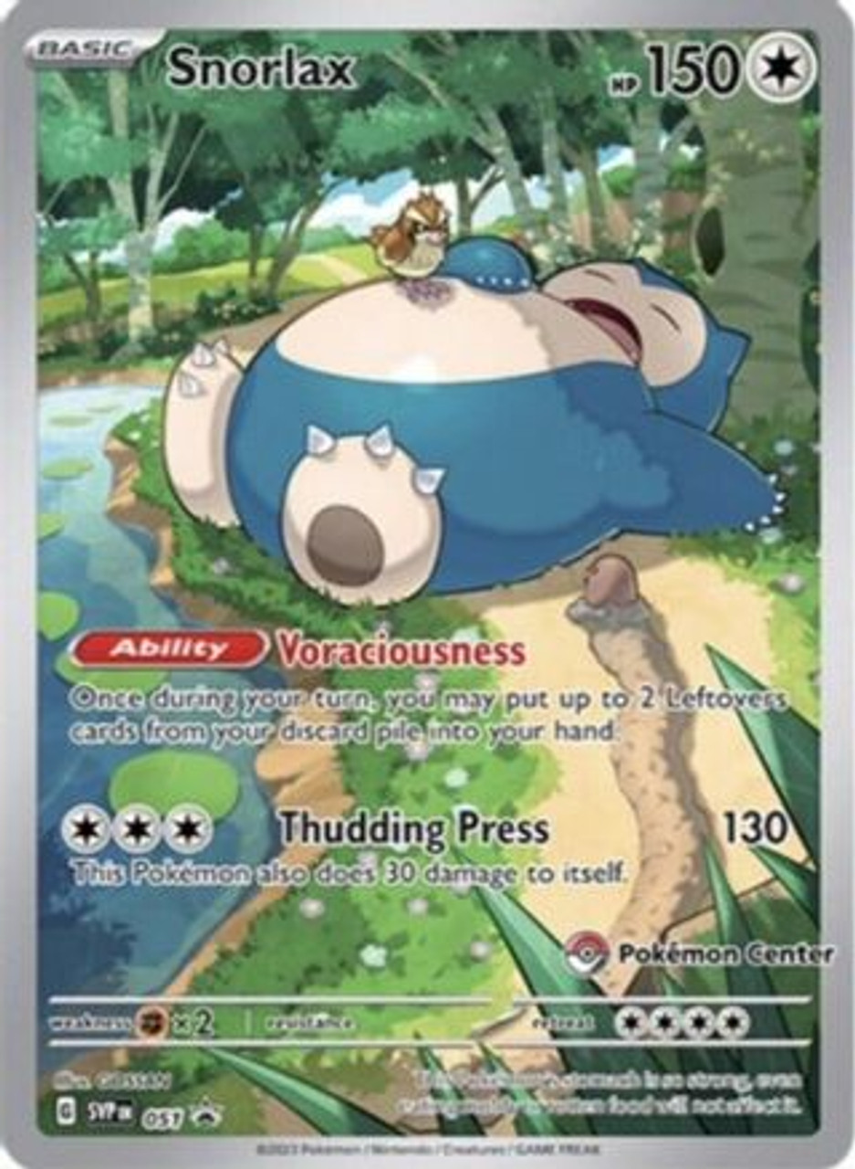 Snorlax 051 Pokemon Center Exclusive SV Scarlet Violet Promo Snorlax 051 Pokemon Center Exclusive SV Scarlet Violet Promo