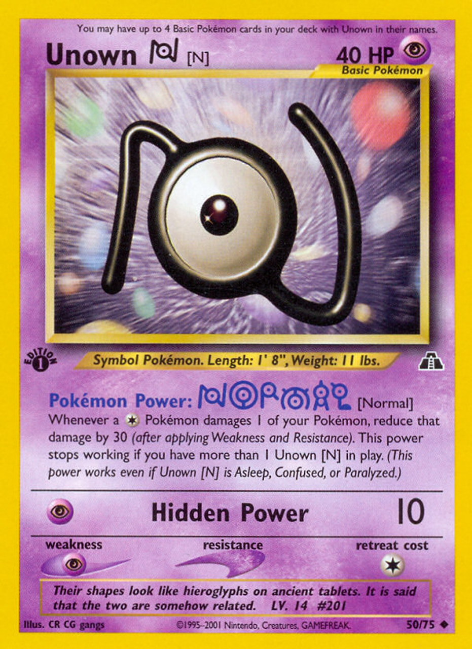 Unown [F] (48/75) [Neo Discovery 1st Edition]