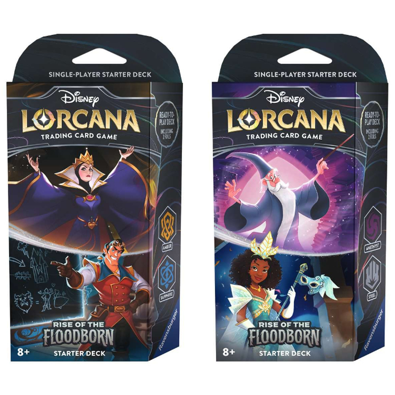 Disney Lorcana TCG: Rise of the Floodborn - Starter Deck (Set of 2 