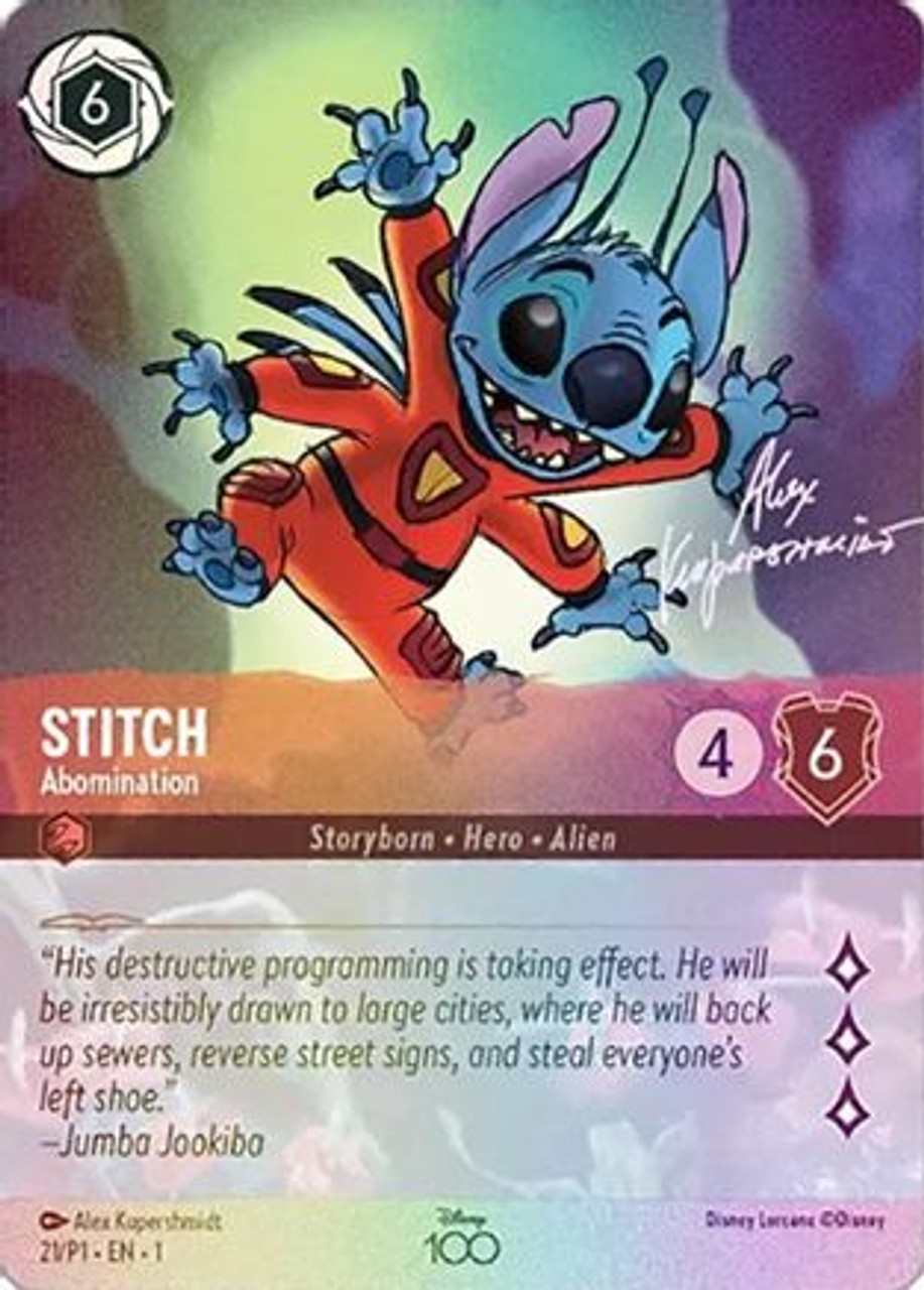 Stitch - Abomination (Alternate Art) (21) - Disney100 Promos Holofoil -  Game Nerdz